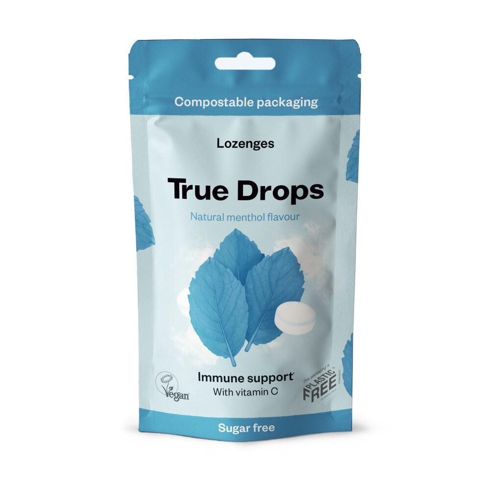 True Gum True Drops Keelpastilles Menthol 70 gr