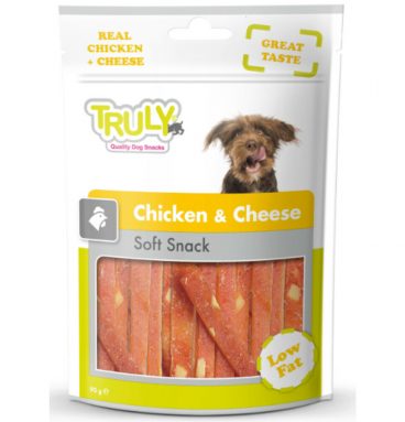 15x Truly Hondensnack Chicken&Cheese 90 gram