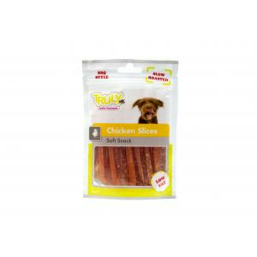 15x Truly Hondensnack Dog Slices Soft Chicken 90 gr