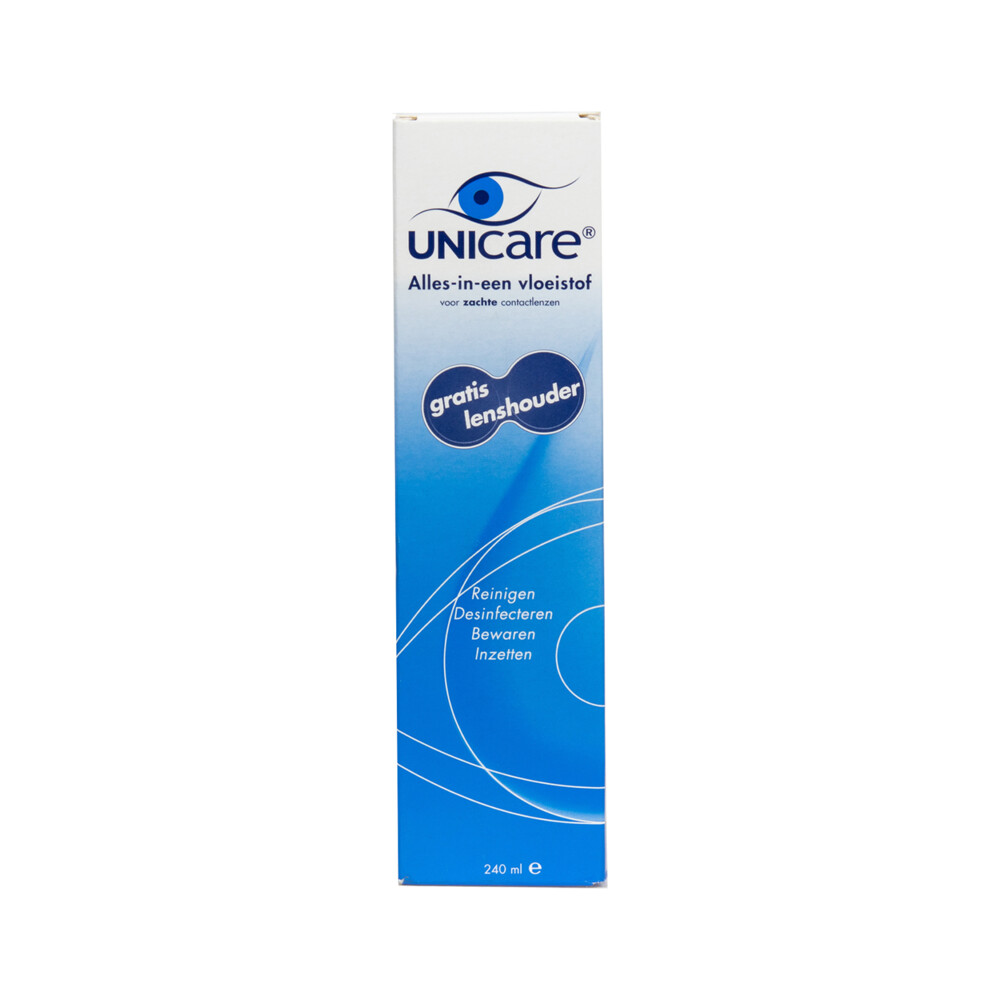 3x Unicare Alles-In-Een Vloeistof Zachte Contactlenzen 240 ml