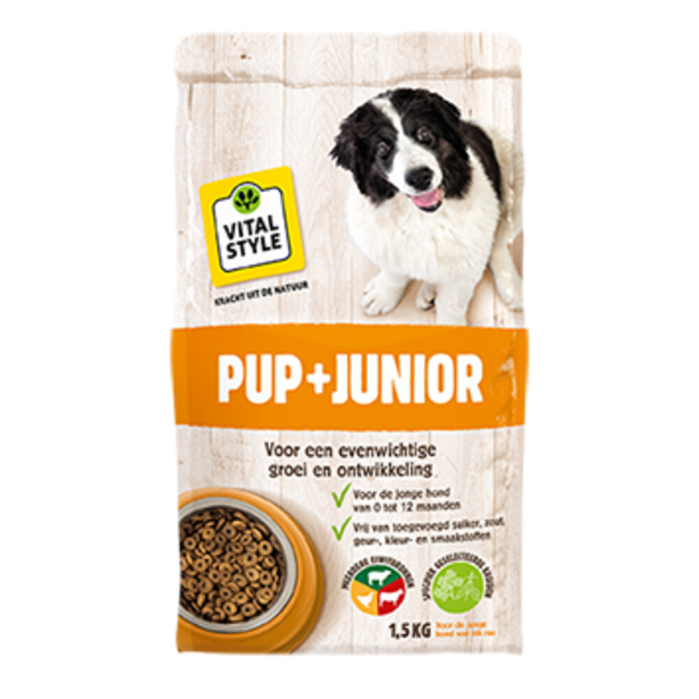 VITALstyle Hondenvoer Puppy - Junior 1