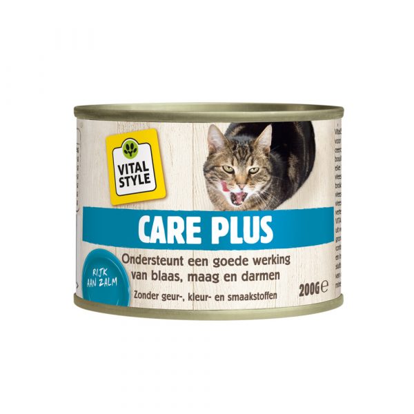 6x VITALstyle Kattenvoer Blik Care Plus 200 gr