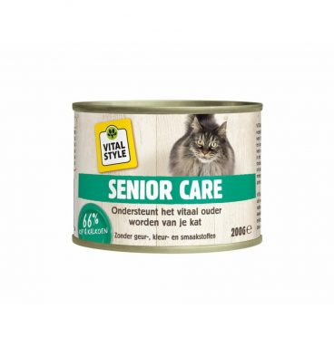 6x VITALstyle Kattenvoer Blik Senior 200 gr