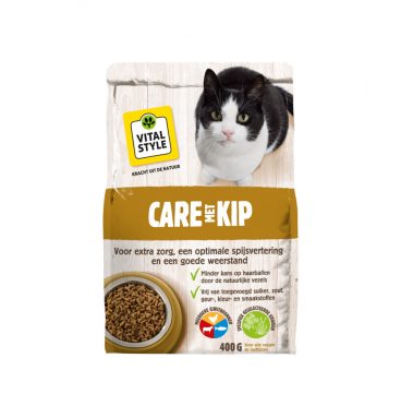 6x VITALstyle Kattenvoer Care Kip 400 gr