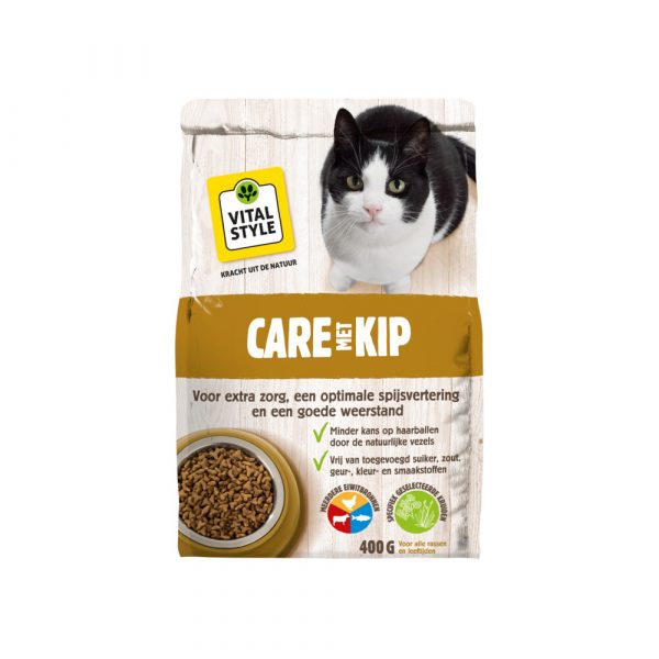 6x VITALstyle Kattenvoer Care Kip 400 gr