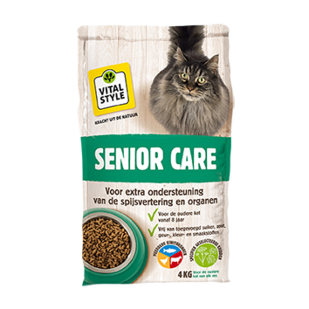 VITALstyle Kattenvoer Care Senior 4 kg