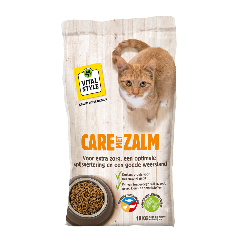 VITALstyle Kattenvoer Care Zalm 10 kg