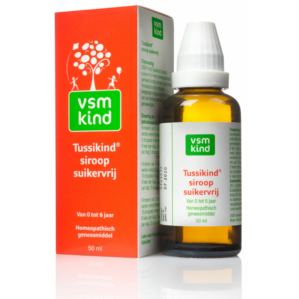 VSM Tussikind Siroop Suikervrij 50 ml