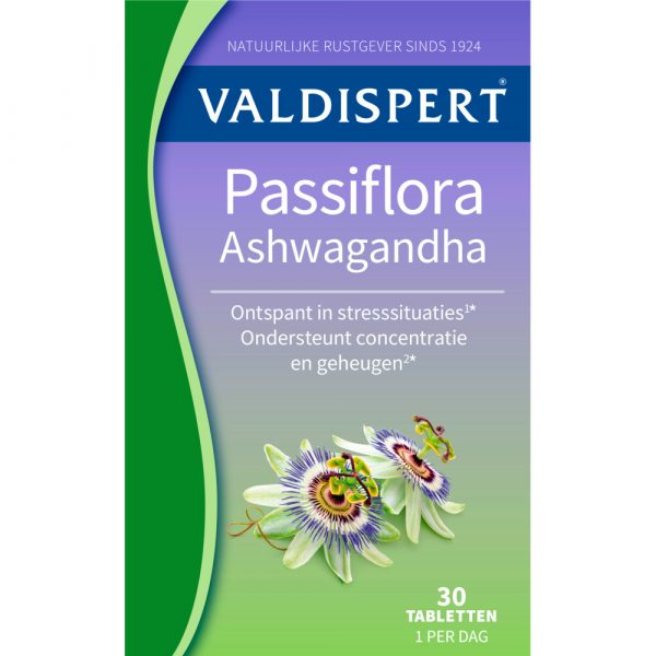 2x Valdispert Passiflora Ashwagandha 30 tabletten