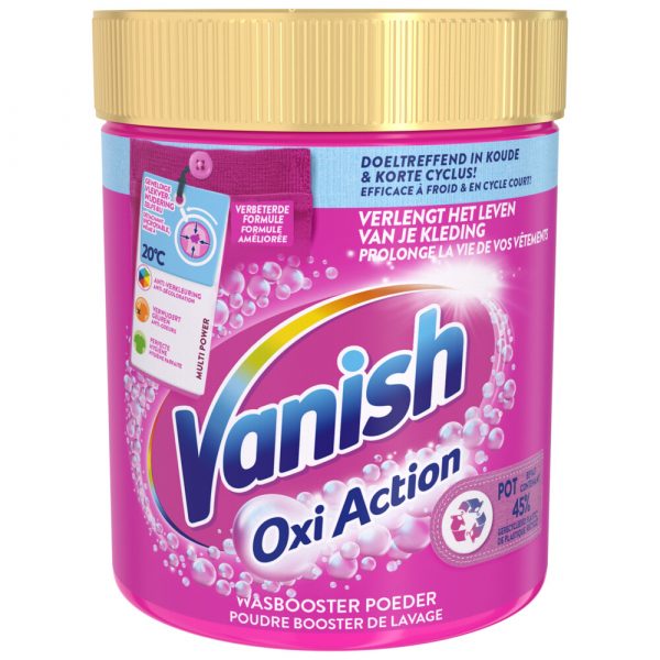 6x Vanish Oxi Action Wasbooster Poeder Gekleurde en Witte Was 530 gram