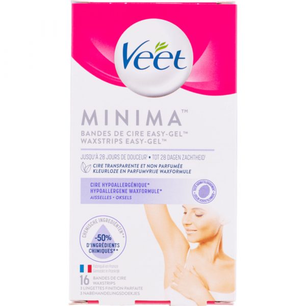 Veet Koude Waxstrips Minima Oksels Hypoallergeen 16 stuks