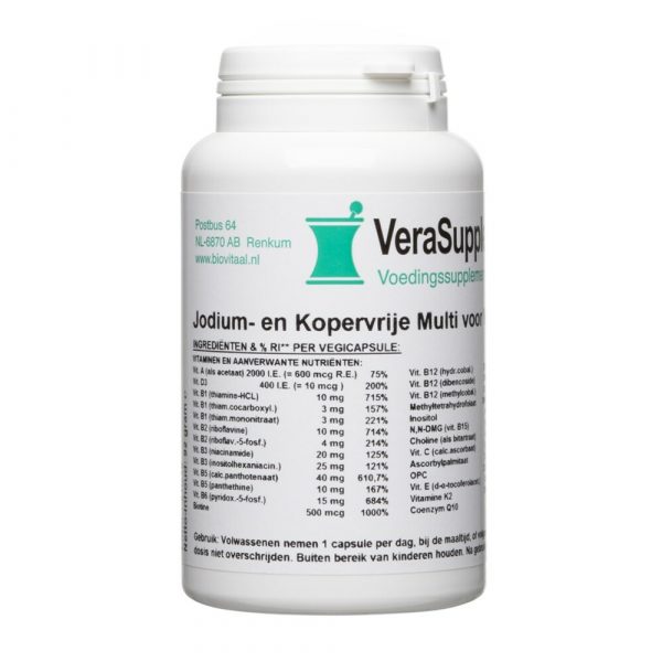 VeraSupplements Jodium- en Kopervrije Multi Volwassenen 100 capsules