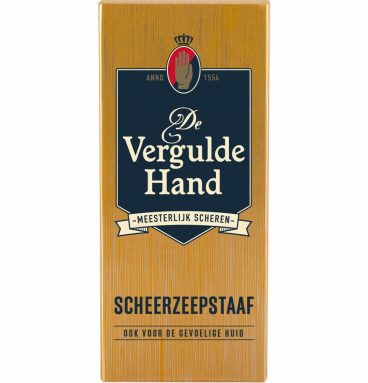 6x Vergulde Hand Scheerzeepstaaf 75 gr