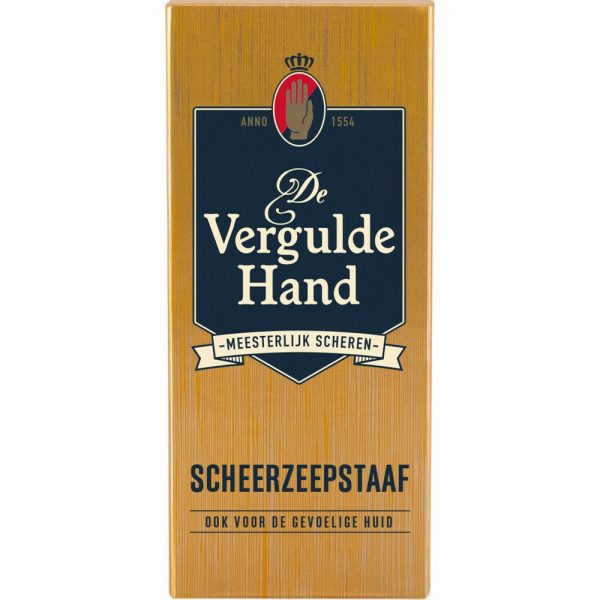 6x Vergulde Hand Scheerzeepstaaf 75 gr