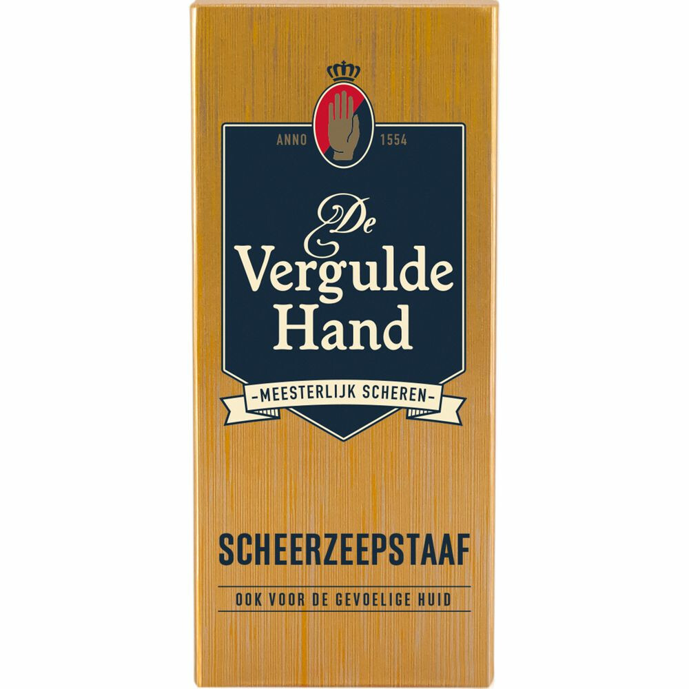 6x Vergulde Hand Scheerzeepstaaf 75 gr