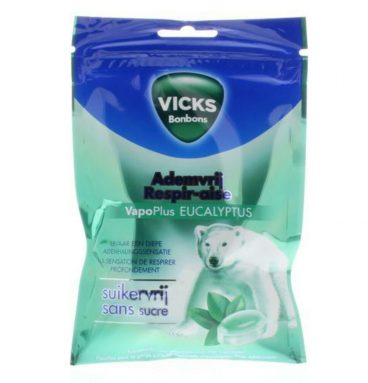 3x Vicks Ademvrij Eucalyptus Suikervrij 72 gr