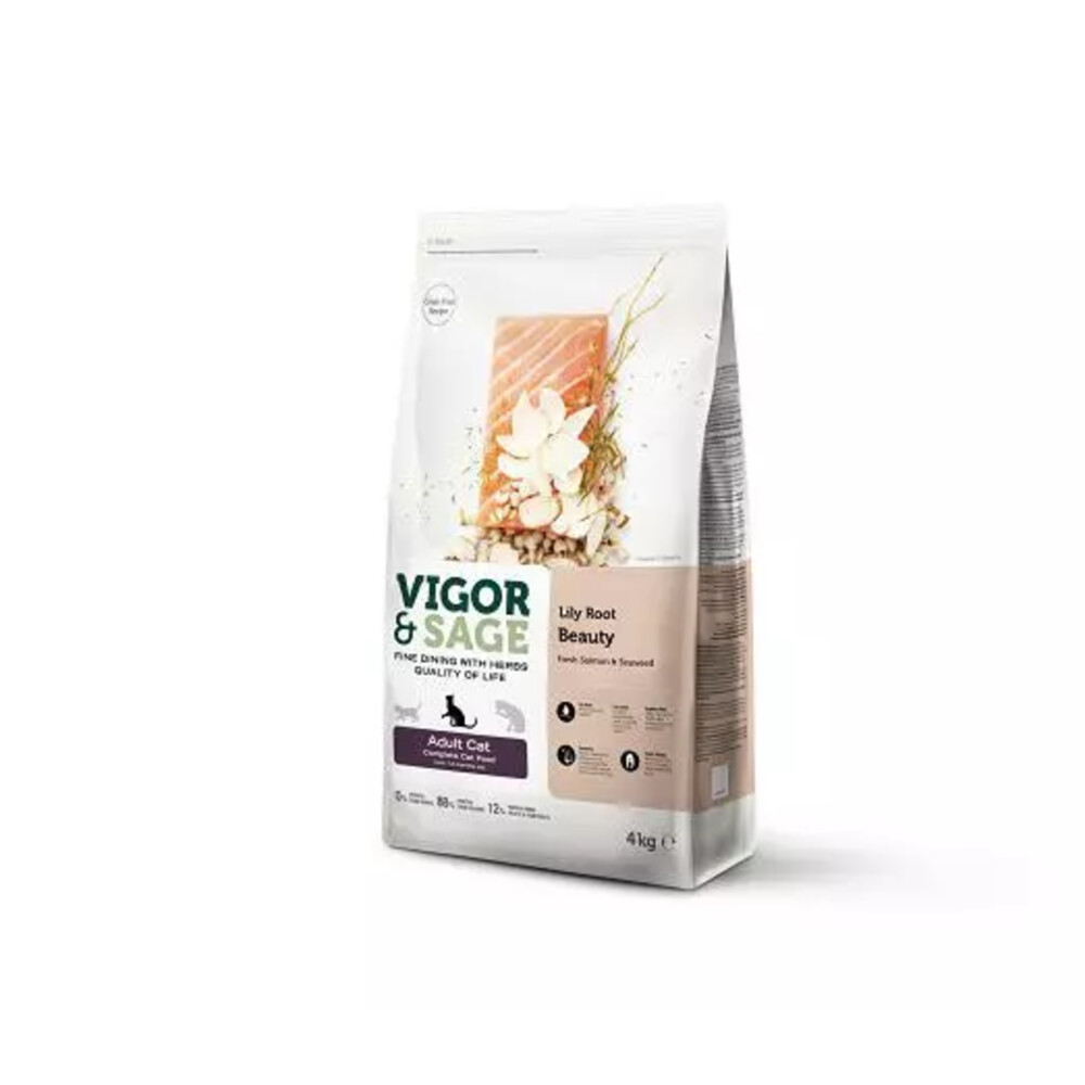 2x Vigor&Sage Kattenvoer Beauty Lily Root 4 kg