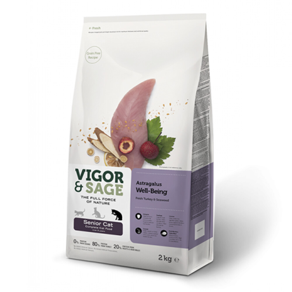 Vigor&Sage Kattenvoer Senior Well-Being Astragalus 2 kg