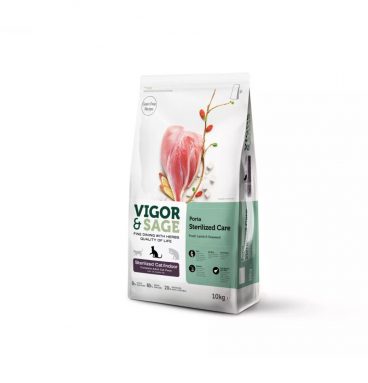 Vigor&Sage Kattenvoer Sterilised Indoor Poria 10 kg