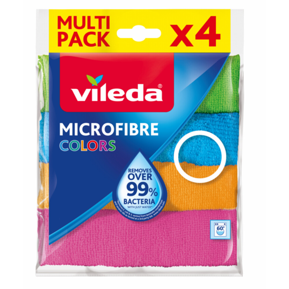 4x Vileda Microvezeldoek Colors 4 stuks