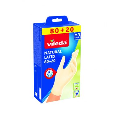 Vileda Natural Latex Handschoenen 100 Stuks