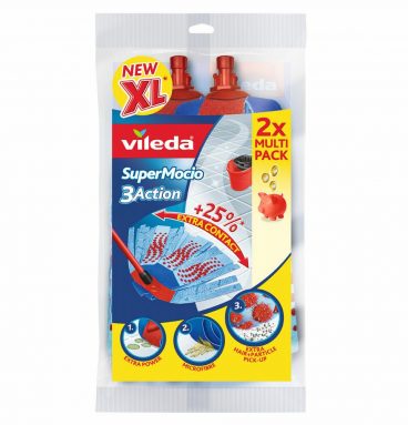 2x Vileda Super Mocio 3-Action Navulling 2 stuks