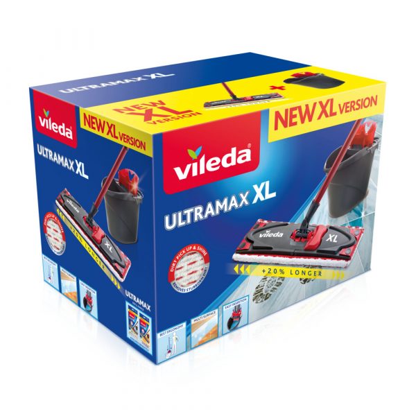 Vileda UltraMax Power 2in1 XL - Compleet systeem Zwart Rood Wit