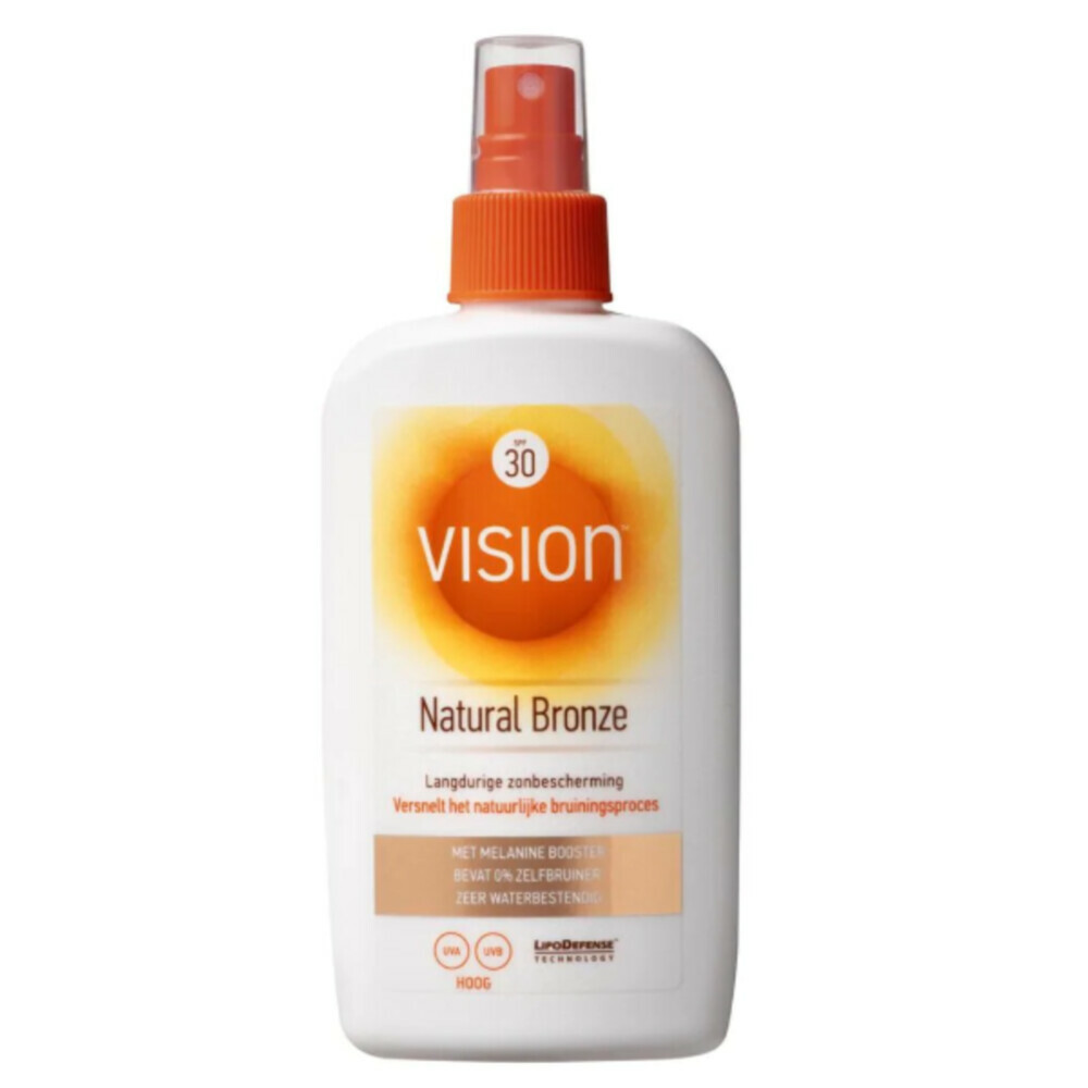 2x Vision Zonnebrand Natural Bronze SPF 30 185 ml