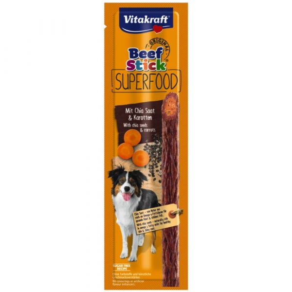 Vitakraft Beef Stick Superfood Wortel - Chiazaad 25 gr