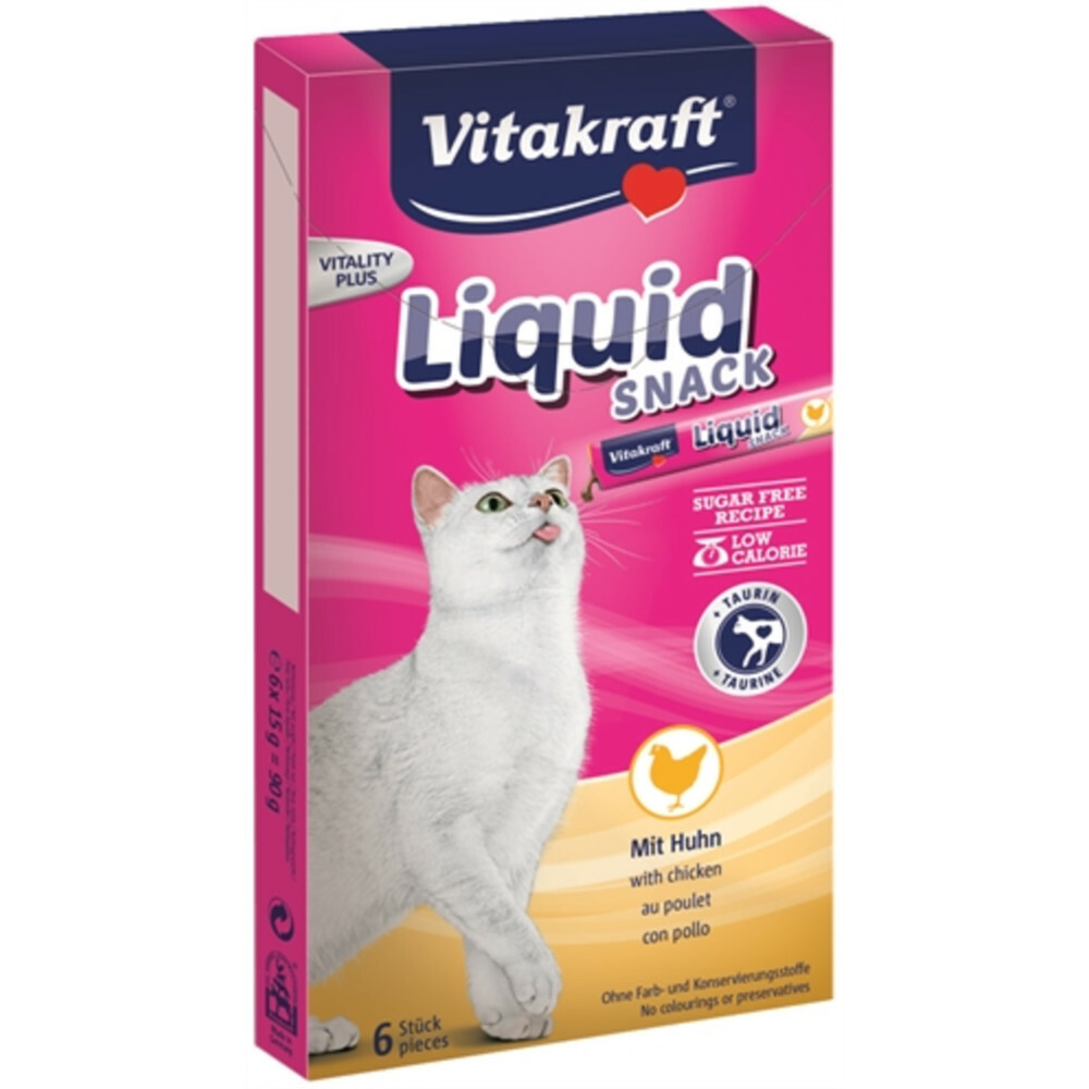 Vitakraft Cat Liquid Kip - Taurine 6 stuks