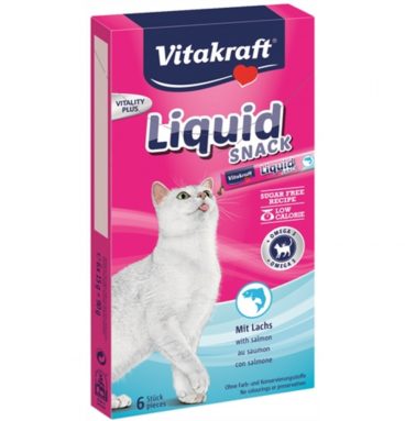 Vitakraft Cat Liquid Zalm - Omega 6 stuks