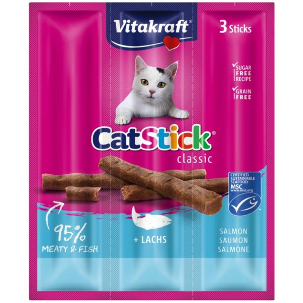 Vitakraft Cat Stick Zalm 3 stuks