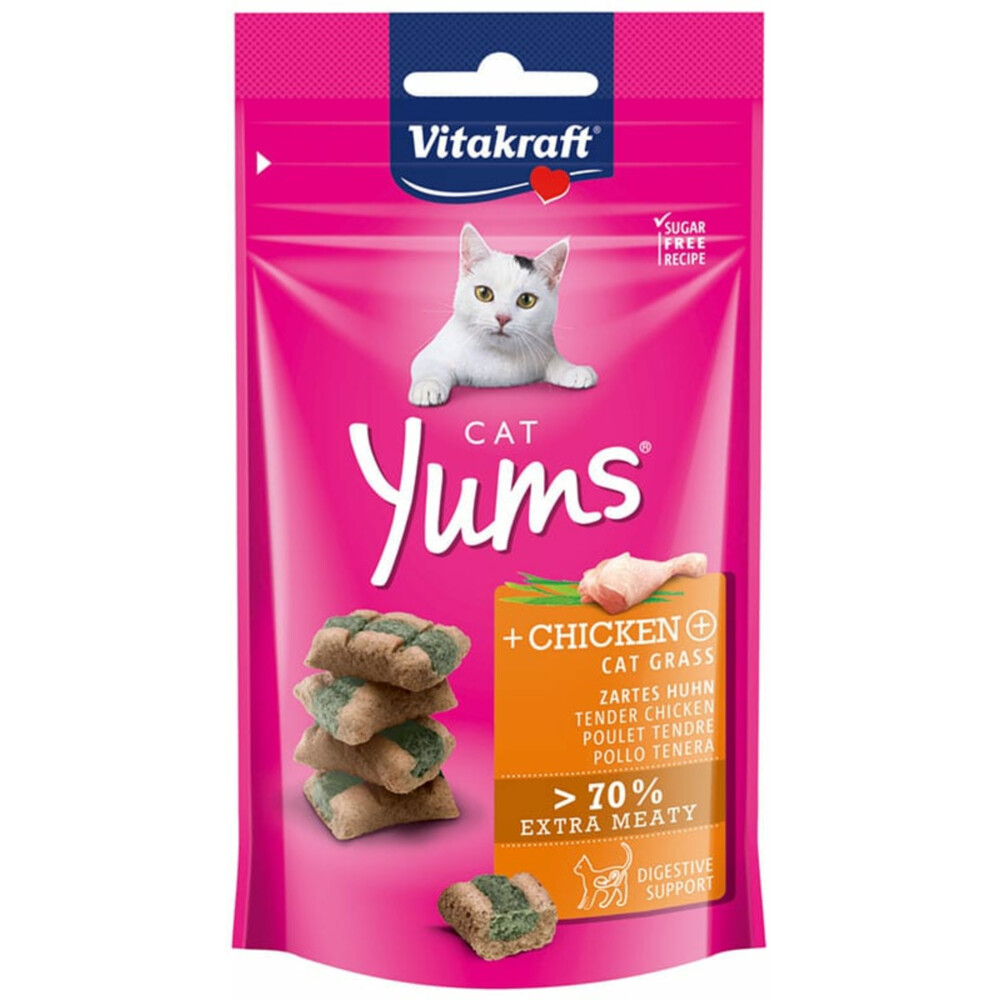 Vitakraft Cat Yums Kip - Kattengras 40 gr