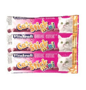 Vitakraft Cat-stick Mini Kalkoen - Lam 3 stuks