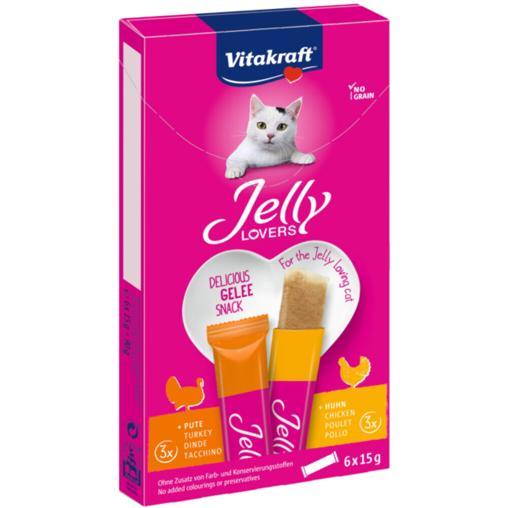 Vitakraft Jelly Lovers Kip - Kalkoen 6 stuks