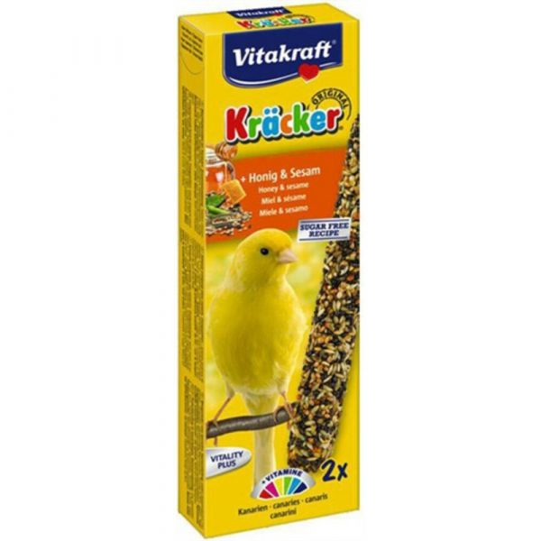 Vitakraft Kanarie Kracker 2 in 1 Honing 2 stuks