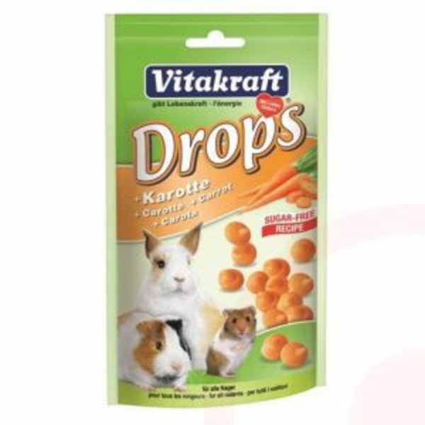 Vitakraft Knaagdier Drops Wortel 75 gr