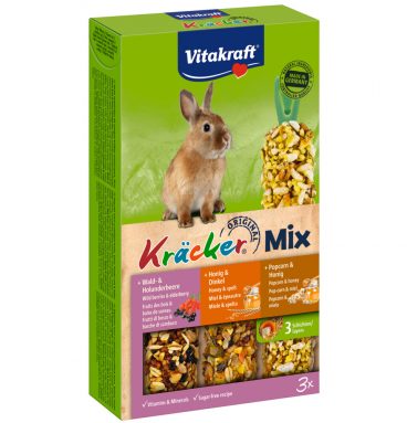 Vitakraft Konijn Kracker Bosbes - Honing - Popcorn 3 stuks