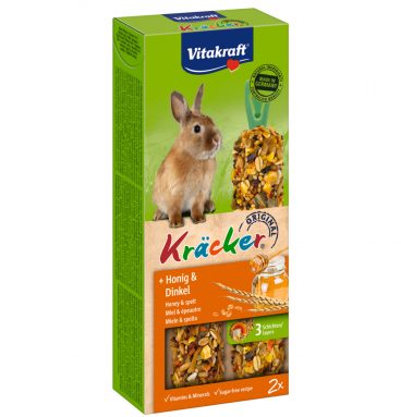 Vitakraft Konijn Kracker Honing - Spelt 2 stuks