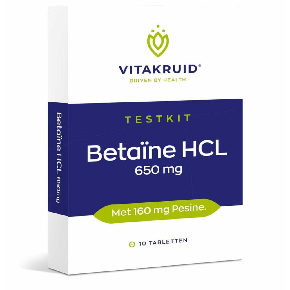 Vitakruid Betaine Hcl Testkit 10 tabletten