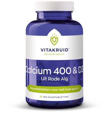 Vitakruid Calcium 400&D3 uit Rode Alg 100 kauwtabletten