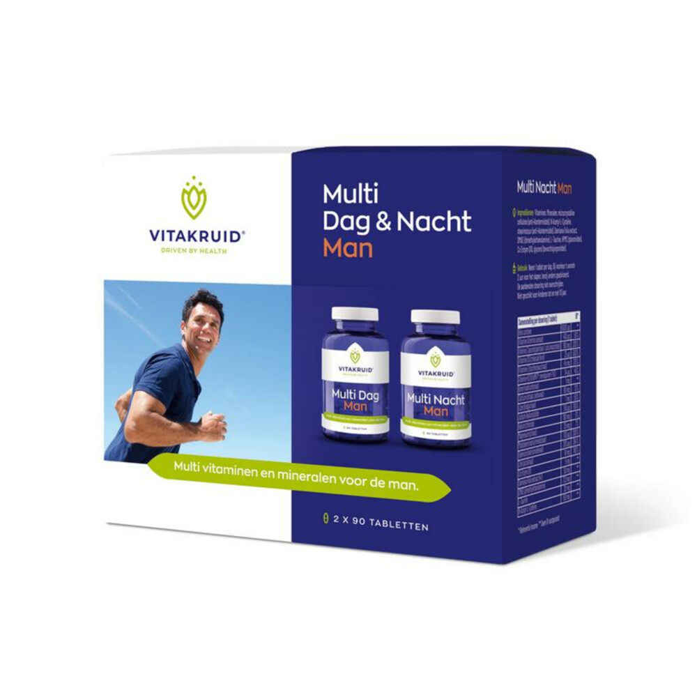 Vitakruid Multi Dag Nacht Man 180 tabletten