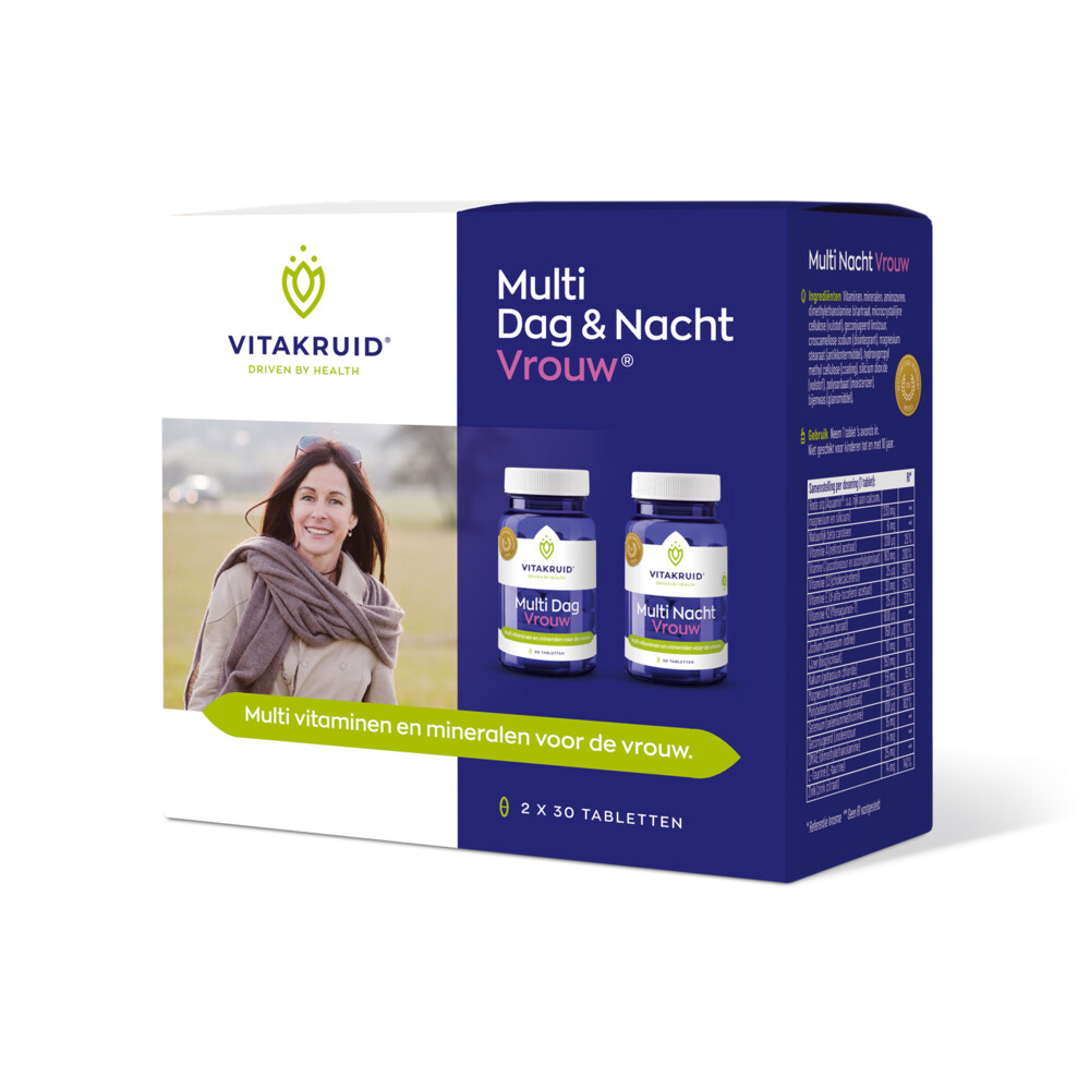 Vitakruid Multi Dag Nacht Vrouw 60 tabletten