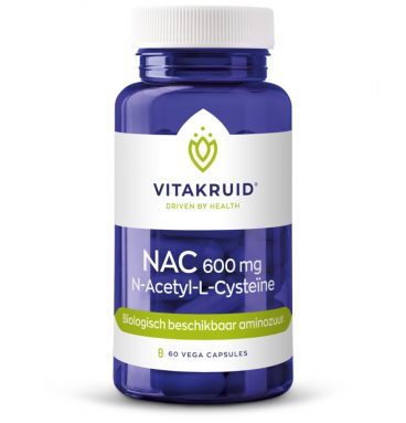 Vitakruid Nac 600 mg N-Acetyl-L-Cysteïne 60 vegacaps