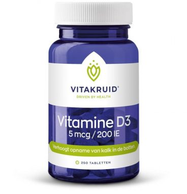 Vitakruid Vitamine D3 - 5 mcg 250 tabletten