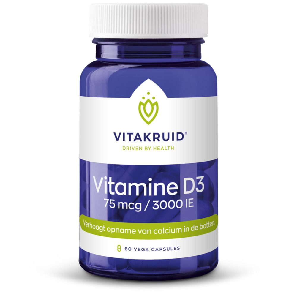 Vitakruid Vitamine D3 75 Mcg 3000Ie 60 vegacaps