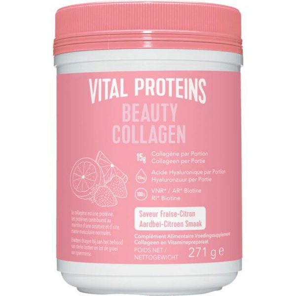 3x Vital Proteins Beauty Collageen Aardbei en Citroen 271 gr