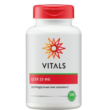 Vitals Ijzer 25 mg met Vitamine C 100 capsules