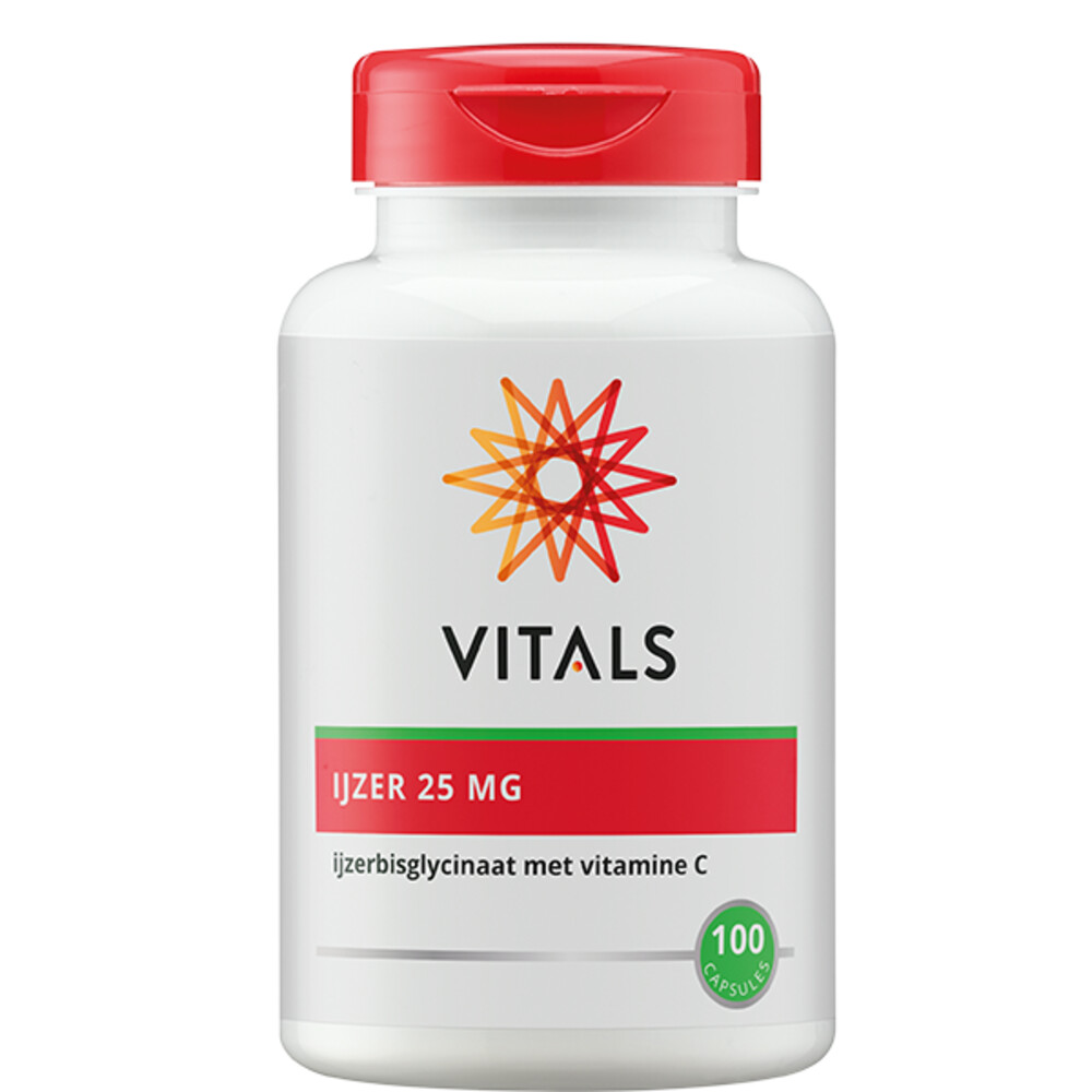 Vitals Ijzer 25 mg met Vitamine C 100 capsules