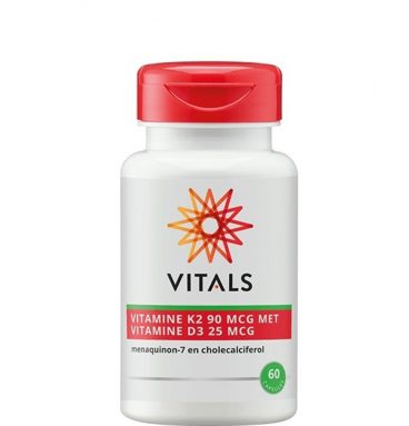 Vitals Vitamine K2 90 Mcg&Vitamine D3 25 Mcg 60 capsules